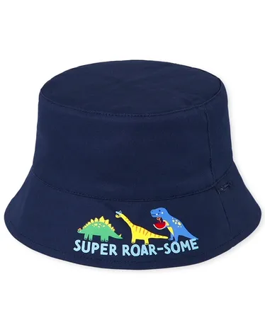 Baby Boys Dino Reversible Bucket Hat