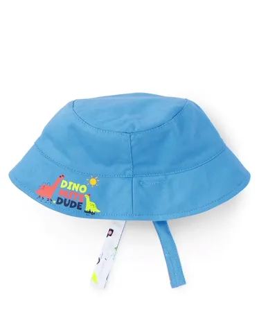 Gorro de pescador reversible con diseño de dinosaurio para bebé niño