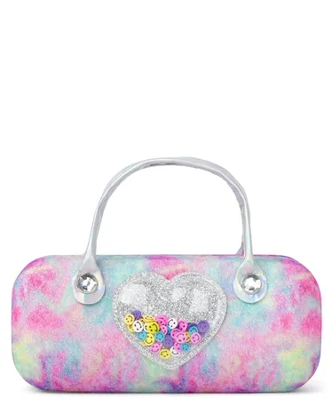 Girls Rainbow Shakey Heart Sunglasses Case
