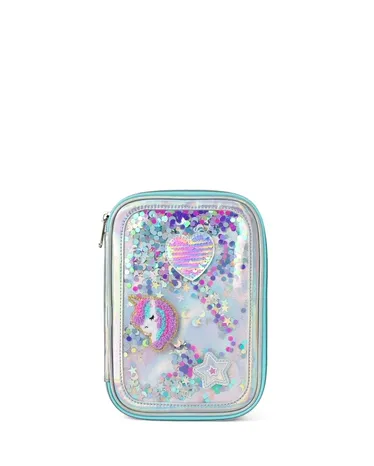 Girls Holographic Shakey Unicorn Pencil Case
