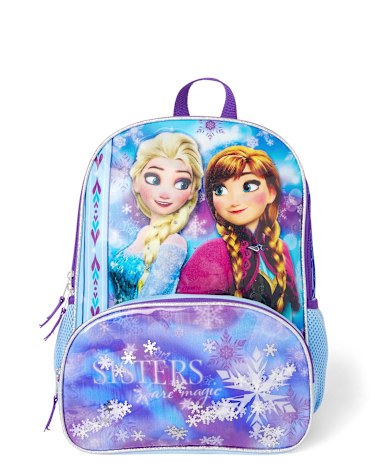 alipher kids backpack frozen Group Ruz Anna, Elsa 16 with Detachable Matching Lunch Box (Purple-Blue), Large Bring the magic of Arendelle wherever you go with this enchanting Frozen Clear Backpack Set Disney Frozen Anna & Elsa