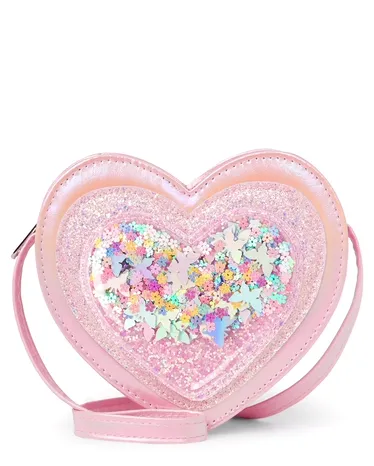 Girls Shakey Butterfly Heart Bag