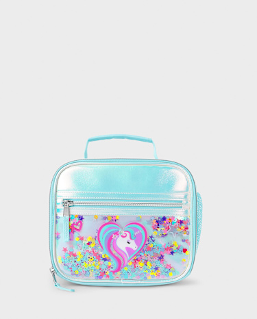 Girls Crackle Confetti Shaker Unicorn Lunchbox - MULTI | The