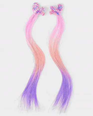 Girls Shakey Heart Hair Extension Clip 2-Pack